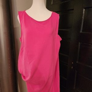 Trina Turk hot pink dress. Side gather. SZ L